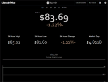 Tablet Screenshot of litecoinprice.com